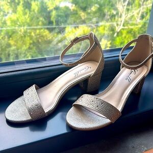 Camille La Vie sparkly chunky heel